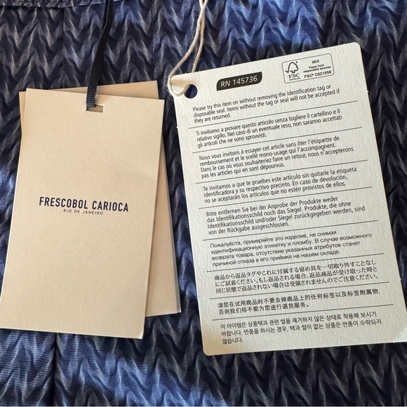 NWT FRESCOBOL CARIOCA Tailored Swim Shorts Micro Lencois With Branded Travel Bag - Picture 9 of 16